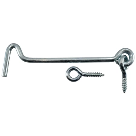 Midwest Fastener Corp. 3/16" x 4" Zinc Plated Steel Gate Hooks & Eyes 50PK 51031